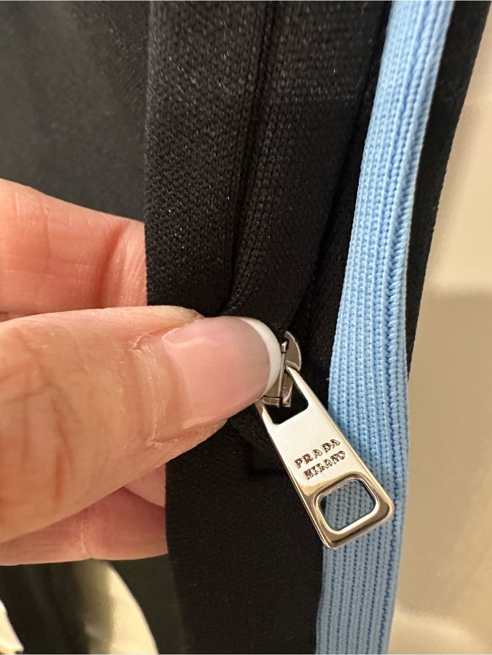 Prada Black Drawstring Track Pants with White Label - Picture 5 of 9